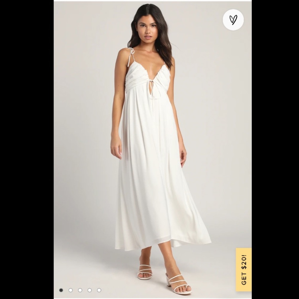 Lulus White Satin Dress 🤍